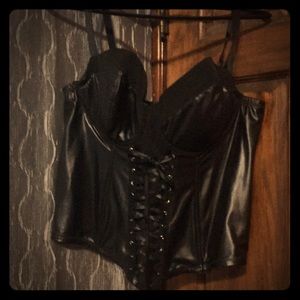 NWT Faux Leather Corset Sz20